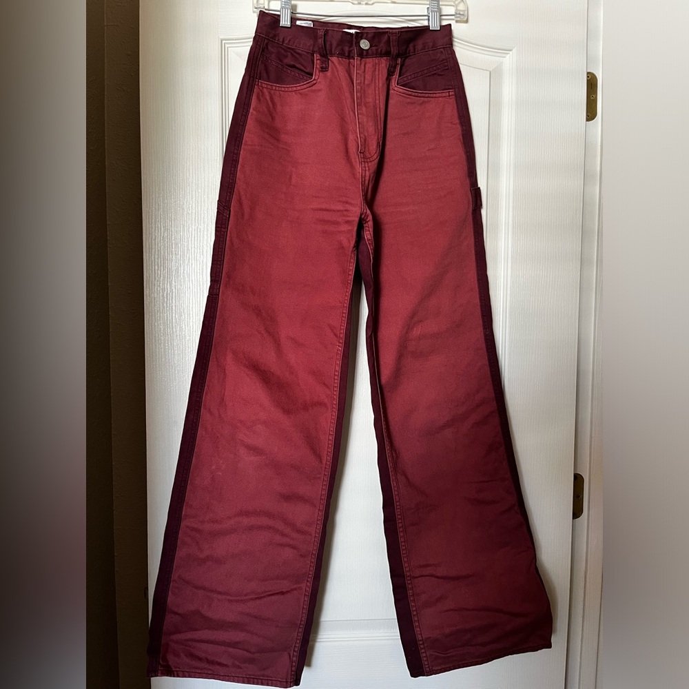 PacSun maroon two-tone carpenter pant